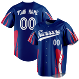 Custom Team Design Royal Blue & Red Colors Design Sports Baseball Jersey