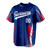 Custom Team Design Royal Blue & Red Colors Design Sports Baseball Jersey BB00TR021909