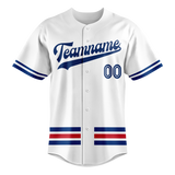 Custom Team Design White & Royal Blue Colors Design Sports Baseball Jersey BB00TR030219