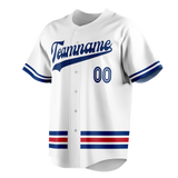 Custom Team Design White & Royal Blue Colors Design Sports Baseball Jersey BB00TR030219