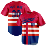 Custom Team Design Red & White Colors Design Sports Baseball Jersey