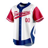 Custom Team Design White & Red Colors Design Sports Baseball Jersey BB00TR050209