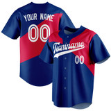 Custom Team Design Royal Blue & Red Colors Design Sports Baseball Jersey