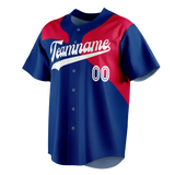 Custom Team Design Royal Blue & Red Colors Design Sports Baseball Jersey BB00TR061909