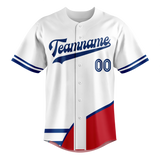 Custom Team Design White & Red Colors Design Sports Baseball Jersey BB00TR080209