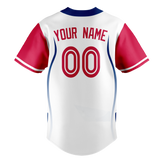 Custom Team Design White & Royal Blue Colors Design Sports Baseball Jersey BB00TR100219