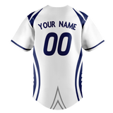 Custom Team Design White & Royal Blue Colors Design Sports Baseball Jersey BB00WN030219