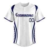 Custom Team Design White & Royal Blue Colors Design Sports Baseball Jersey BB00WN030219