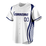 Custom Team Design White & Royal Blue Colors Design Sports Baseball Jersey BB00WN030219