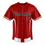 Custom Team Design Red & White Colors Design Sports Baseball Jersey BB00WN050902