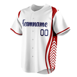 Custom Team Design White & Red Colors Design Sports Baseball Jersey BB00WN080209