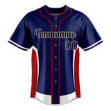 Custom Team Design Dark Purple & Red Colors Design Sports Baseball Jersey BB00WN102209