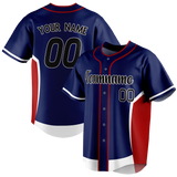 Custom Team Design Dark Purple & Red Colors Design Sports Baseball Jersey BB00WN102209