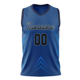 Custom Unisex Royal Blue & Blue Pattern Basketball Jersey BS0000011920