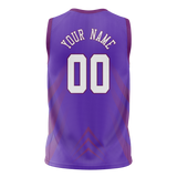 Custom Unisex Purple & Maroon Pattern Basketball Jersey BS0000012308