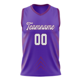 Custom Unisex Purple & Maroon Pattern Basketball Jersey BS0000012308