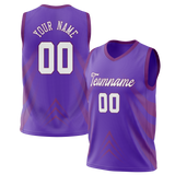 Custom Unisex Purple & Maroon Pattern Basketball Jersey