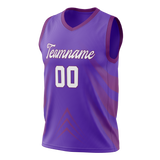 Custom Unisex Purple & Maroon Pattern Basketball Jersey BS0000012308