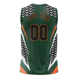 Custom Unisex Kelly Green & Black Pattern Basketball Jersey BS0000021501