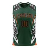 Custom Unisex Kelly Green & Black Pattern Basketball Jersey BS0000021501