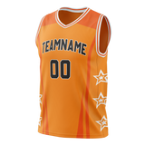 Custom Unisex Gold & Light Orange Pattern Basketball Jersey BS0000031311