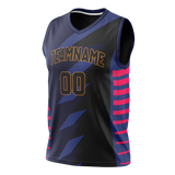 Custom Unisex Black & Pink Pattern Basketball Jersey BS0000040125