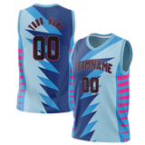 Custom Unisex Royal Blue & Light Blue Pattern Basketball Jersey