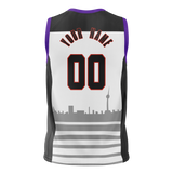 Custom Unisex White & Black Pattern Basketball Jersey BS0000050201