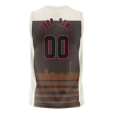 Custom Unisex Brown & Cream Pattern Basketball Jersey BS0000050705