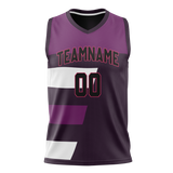 Custom Unisex Brown & Maroon Pattern Basketball Jersey BS0000060708