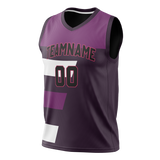 Custom Unisex Brown & Maroon Pattern Basketball Jersey BS0000060708