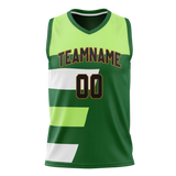 Custom Unisex Kelly Green & Green Pattern Basketball Jersey BS0000061514