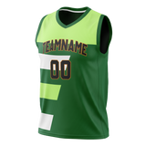 Custom Unisex Kelly Green & Green Pattern Basketball Jersey BS0000061514