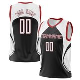 Custom Unisex Black & White Pattern Basketball Jersey