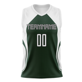 Custom Unisex White & Kelly Green Pattern Basketball Jersey BS0000070215