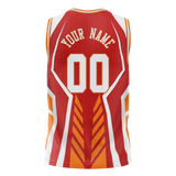 Custom Unisex Red & White Pattern Basketball Jersey BS0000090902