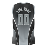 Custom Unisex Black & Gray Pattern Basketball Jersey BS0000100103