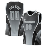 Custom Unisex Black & Gray Pattern Basketball Jersey BS0000100103