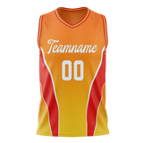 Custom Unisex Light Orange & Yellow Pattern Basketball Jersey BS0000101112