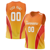 Custom Unisex Light Orange & Yellow Pattern Basketball Jersey BS0000101112