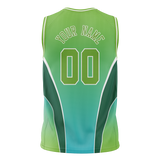 Custom Unisex Green & Kelly Green Pattern Basketball Jersey BS0000101415