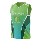 Custom Unisex Green & Kelly Green Pattern Basketball Jersey BS0000101415