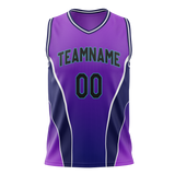 Custom Unisex Purple & Light Purple Pattern Basketball Jersey BS0000102324