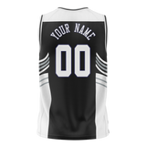 Custom Unisex Black & White Pattern Basketball Jersey BS0000110102