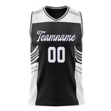 Custom Unisex Black & White Pattern Basketball Jersey BS0000110102