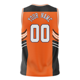 Custom Unisex Light Orange & Black Pattern Basketball Jersey BS0000111101