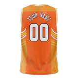 Custom Unisex Light Orange & Yellow Pattern Basketball Jersey BS0000111112