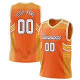 Custom Unisex Light Orange & Yellow Pattern Basketball Jersey