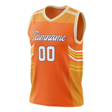 Custom Unisex Light Orange & Yellow Pattern Basketball Jersey BS0000111112