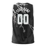 Custom Unisex Black & White Pattern Basketball Jersey BS0000120102